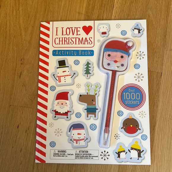 NWOT I Love Christmas Activity Book: Santa, Reindeer, Snowman, Stickers, Cards - Picture 15 of 15